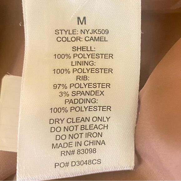 Ci Sono Outerwear Brown Puffer Jacket Women Size Medium Full Zip Short Length - Picture 5 of 5